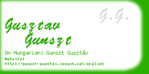 gusztav gunszt business card